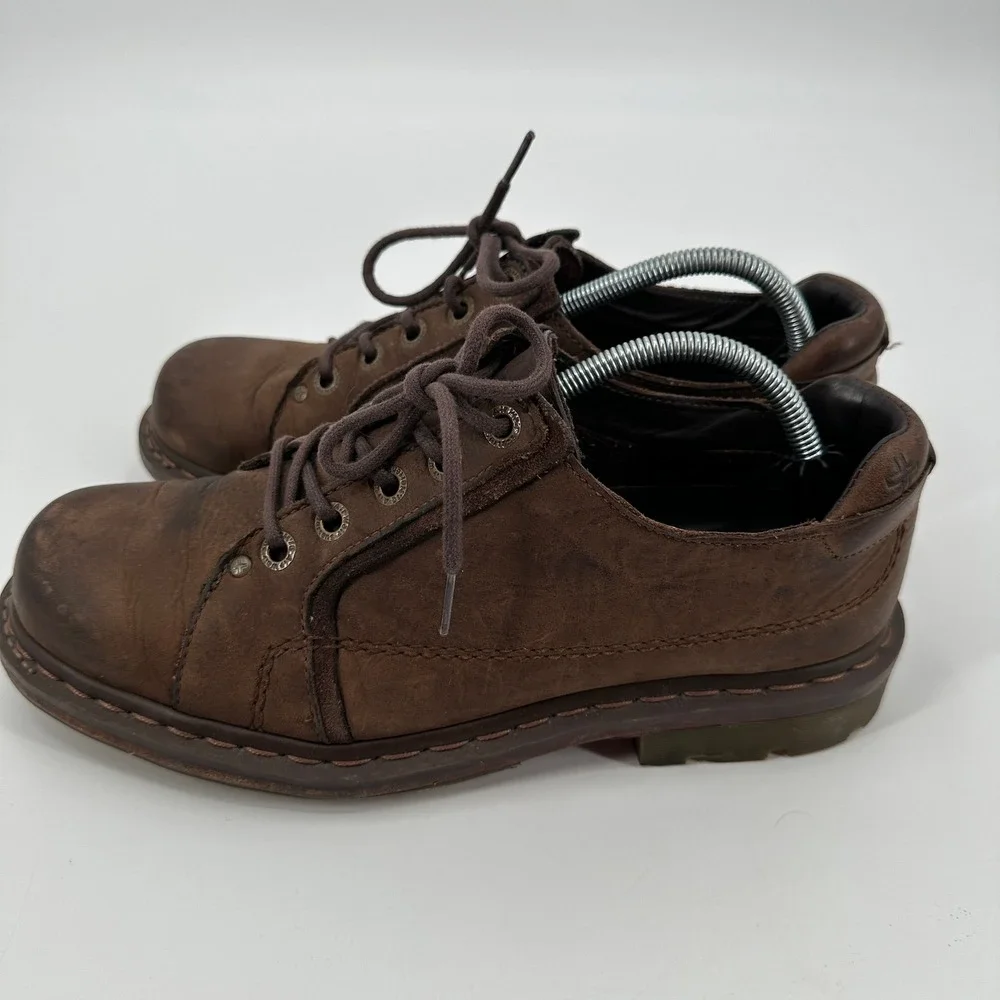 Doc‎ Dr Martens Mens Brown Leather Oxford Lace Up Casual Shoes Sz 10 Unisex